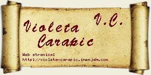Violeta Čarapić vizit kartica
